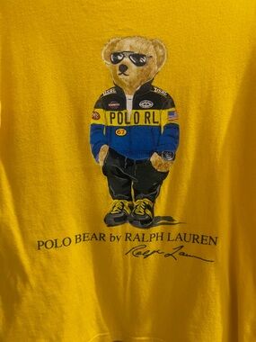 Ralph Lauren Yellow Polo Bear Graphic Tee